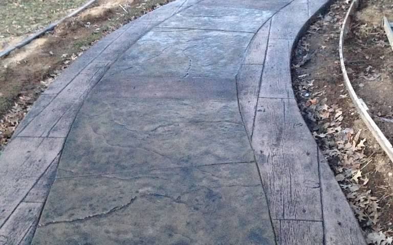 residential decorative concrete sidewalk