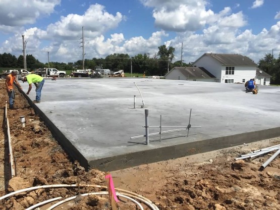 commercial concrete slab